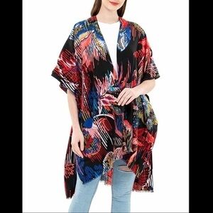 Black Floral Shawl with Armholes BRAND NEW